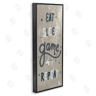 Stupell Studio | Whimsical Eat Sleep Game Repeat Stars
