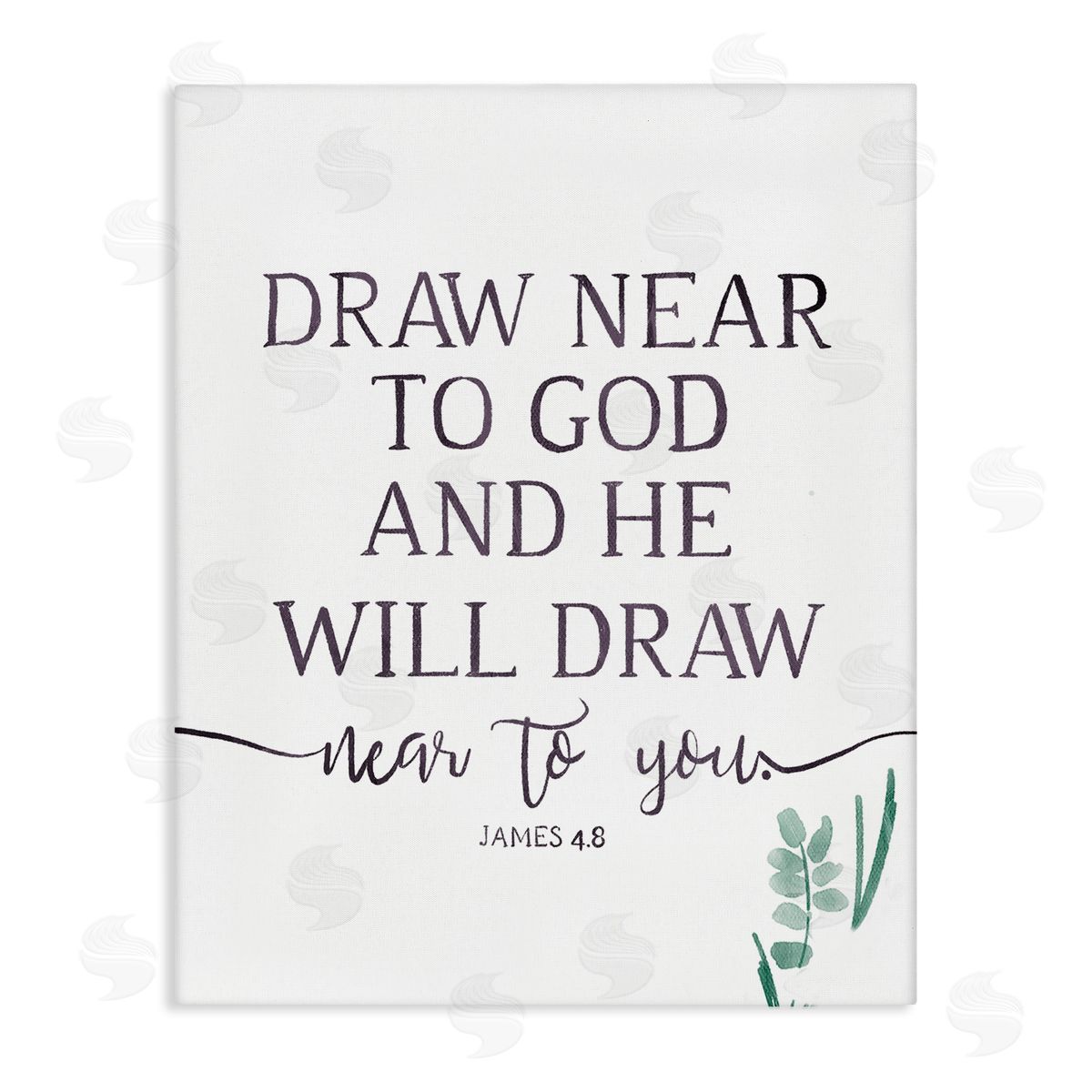 OnRei He Will Draw Near Green Sprout Canvas Wall Art