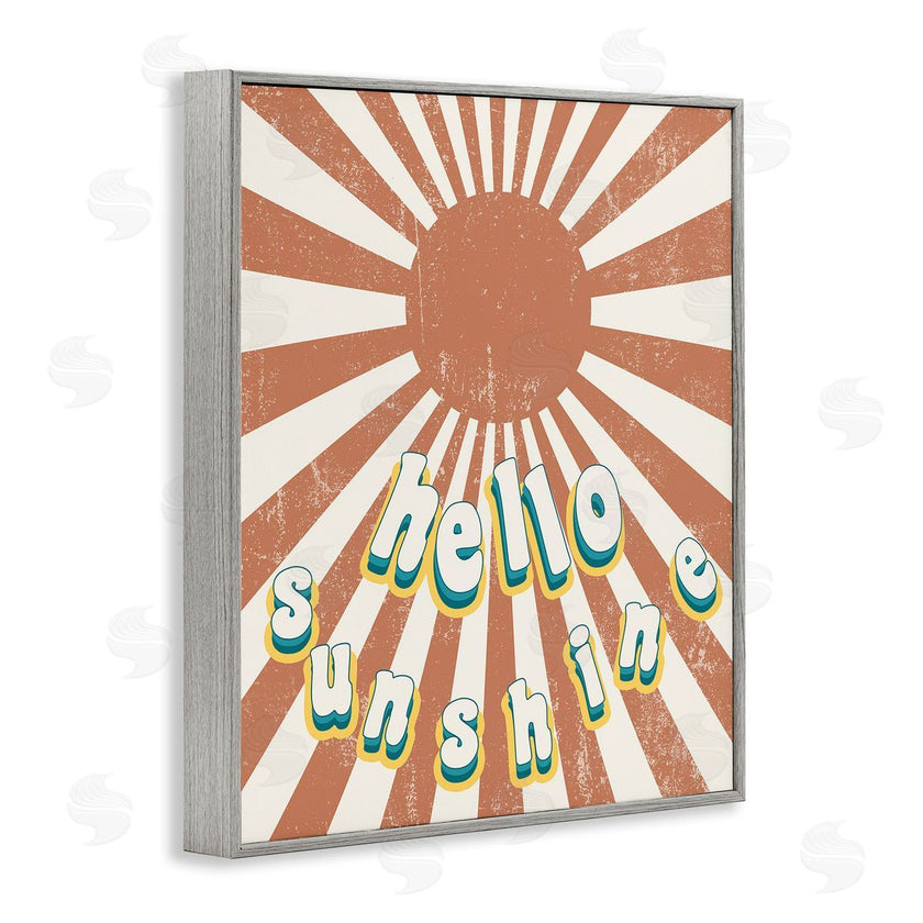 Stupell Studio | Playful Hello Sunshine Sun Burst