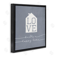Stupell Studio | Love Builds Happy Homes Rustic Blue