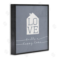 Stupell Studio | Love Builds Happy Homes Rustic Blue