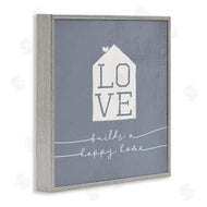 Stupell Studio | Love Builds Happy Homes Rustic Blue