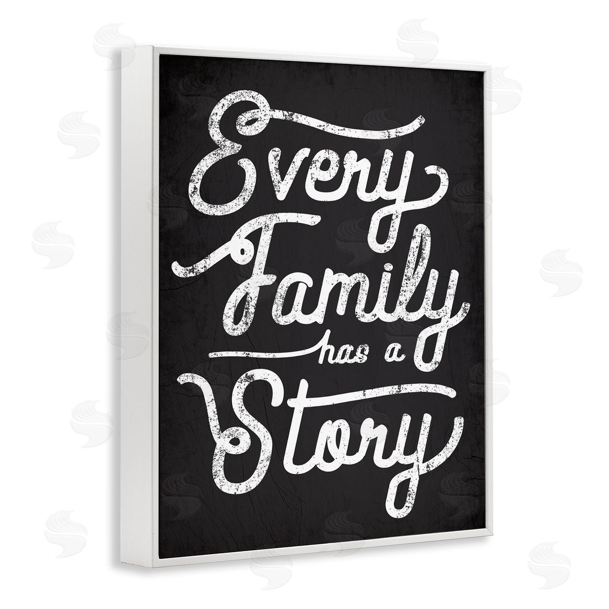 Stupell Studio Every Family Has a Story Rustic White Framed Giclee Wall Art