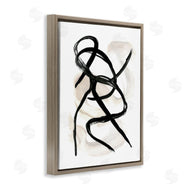 Stupell Studio | Abstract Paint Strokes Black Brown