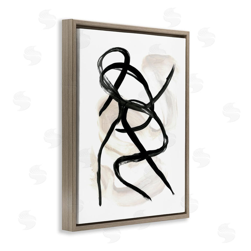 Stupell Studio | Abstract Paint Strokes Black Brown