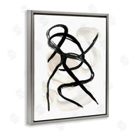 Stupell Studio | Abstract Paint Strokes Black Brown
