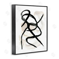 Stupell Studio | Abstract Paint Strokes Black Brown