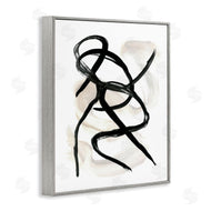 Stupell Studio | Abstract Paint Strokes Black Brown
