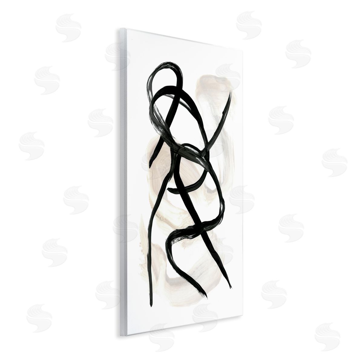 Stupell Studio Abstract Paint Strokes Black Brown Wall Plaque Art