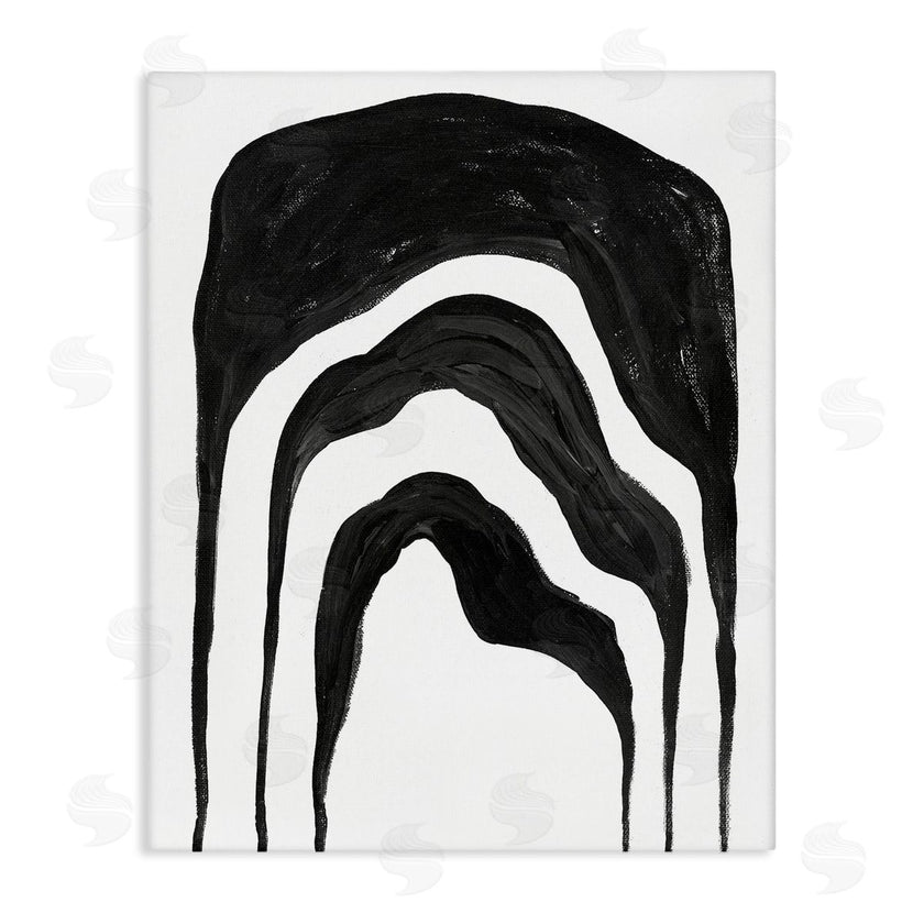 Stupell Studio | Abstract Black Arches Smoke Shape