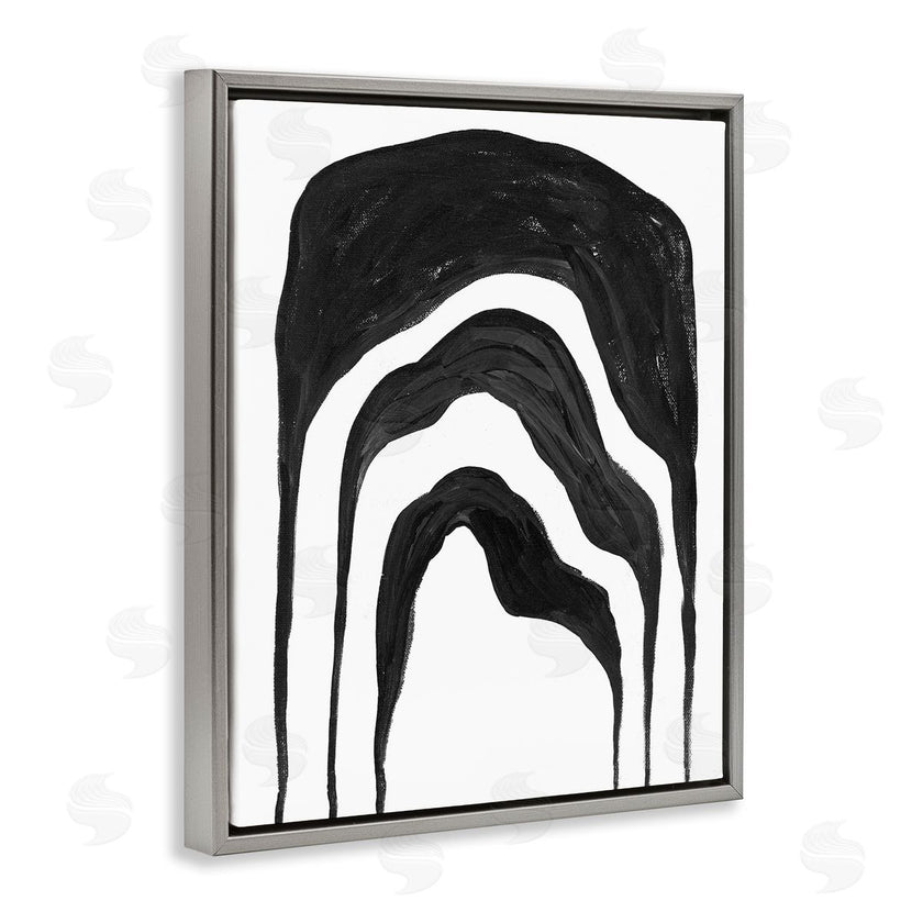 Stupell Studio | Abstract Black Arches Smoke Shape