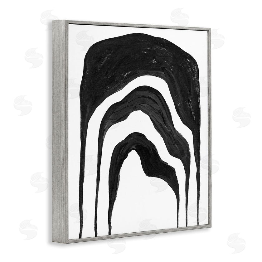 Stupell Studio | Abstract Black Arches Smoke Shape