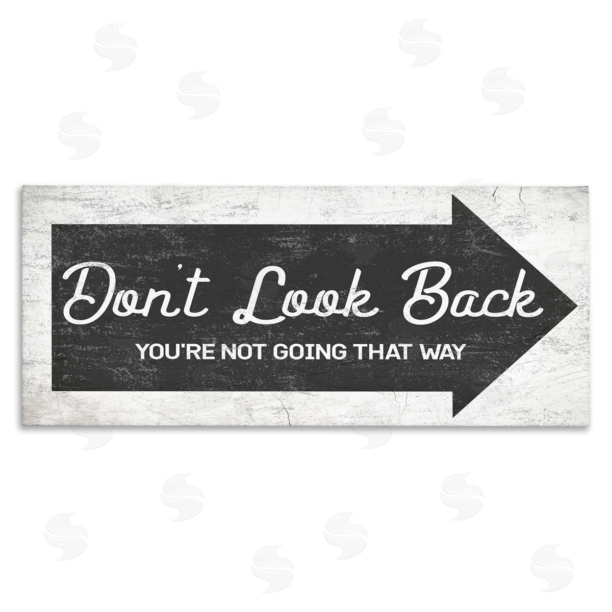 Stupell Studio Don't Look Back Forward Facing Arrow Canvas Wall Art