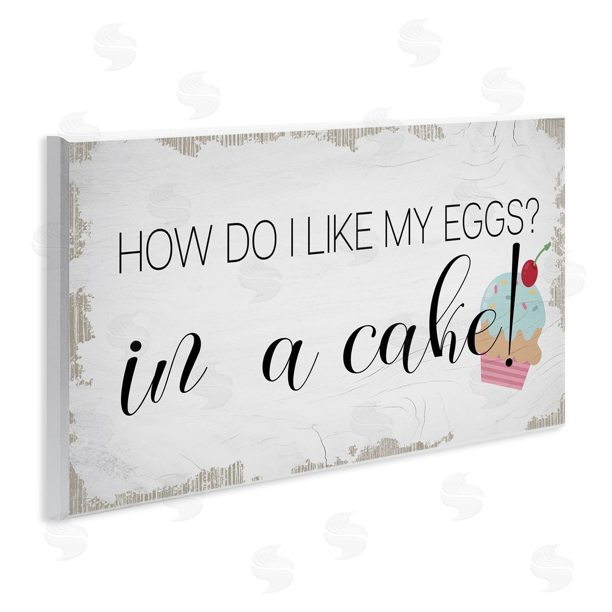Stupell Studio Like My Eggs in Cake Cupcake Wall Plaque Art