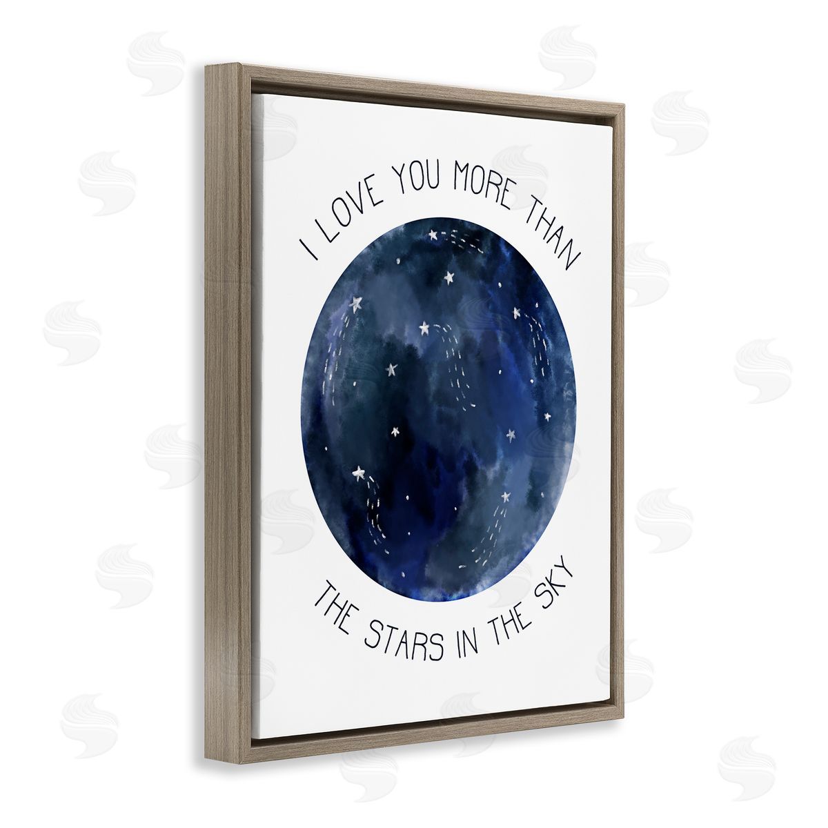 Stupell Studio More than the Stars Night Sky Brown Floater Frame Canvas Art