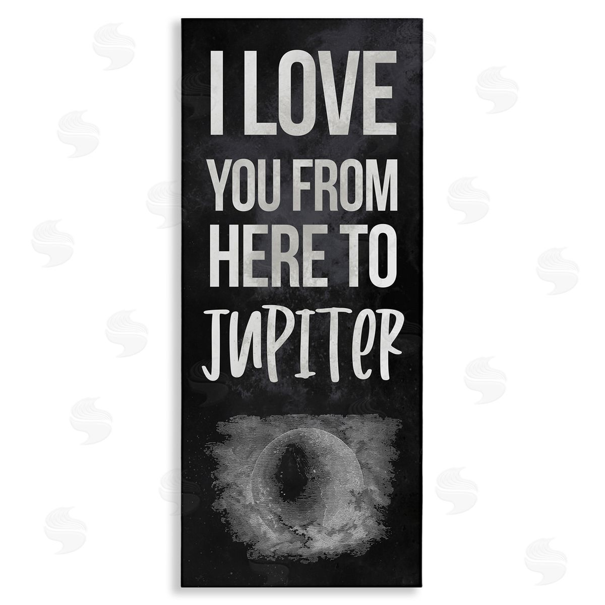 Stupell Studio Love You To Jupiter Romantic Phrase Canvas Wall Art