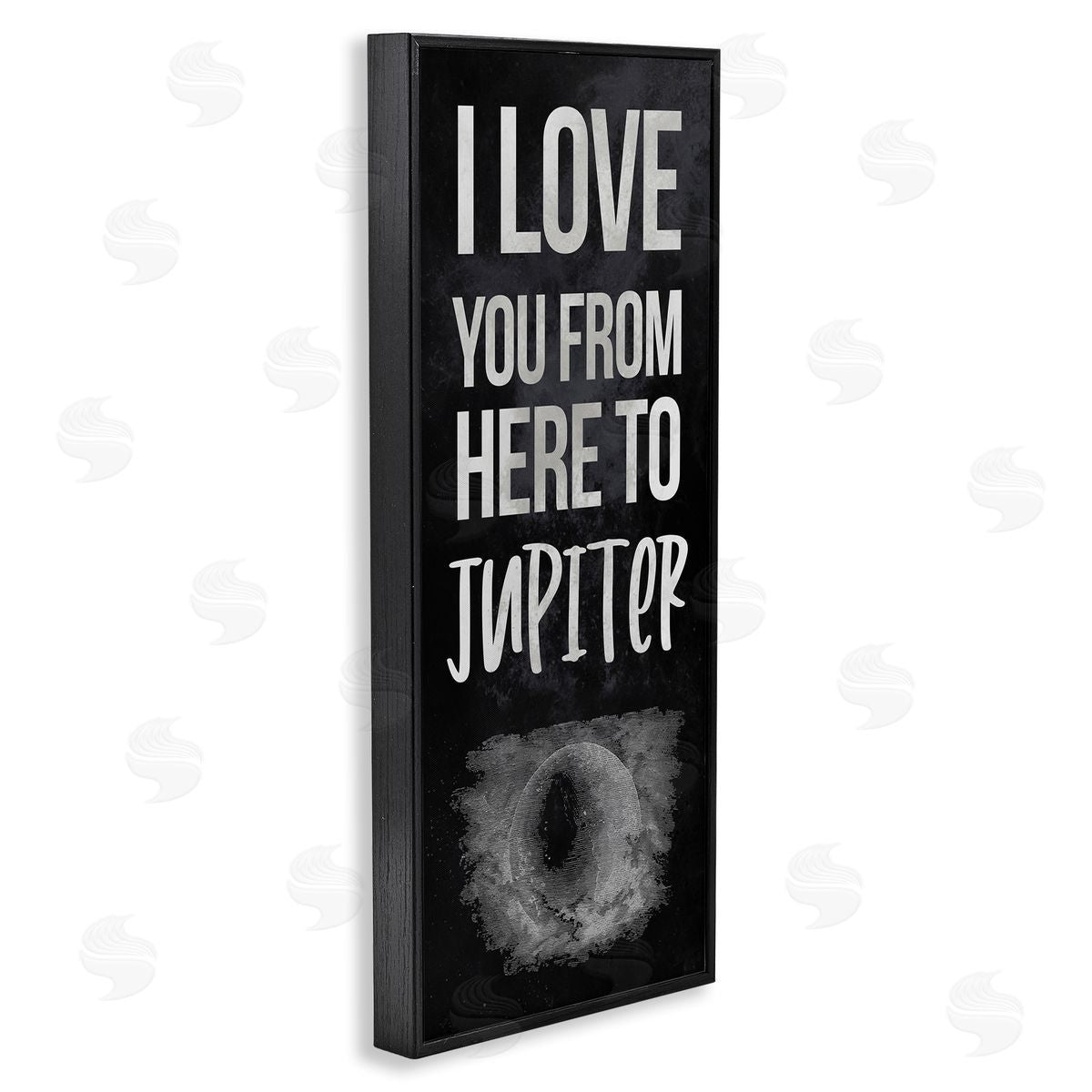 Stupell Studio Love You To Jupiter Romantic Phrase Black Framed Giclee Wall Art