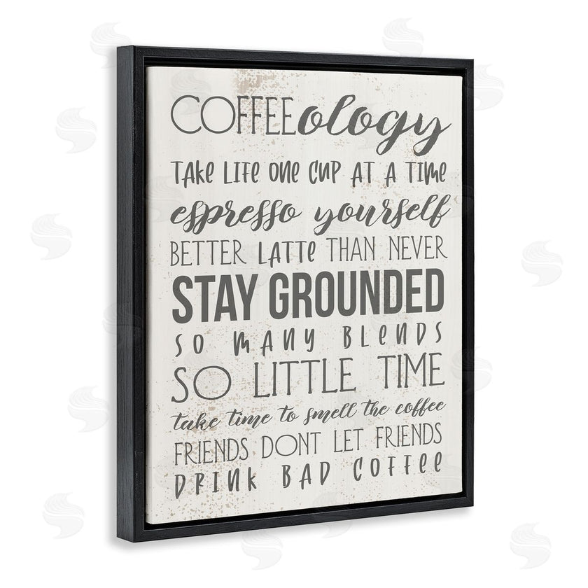 Stupell Studio | Coffee-Ology Motivational Puns Kitchen Humor