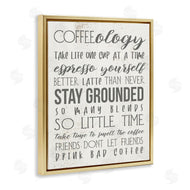Stupell Studio | Coffee-Ology Motivational Puns Kitchen Humor