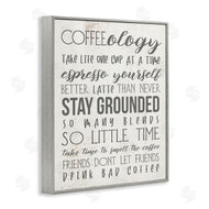 Stupell Studio | Coffee-Ology Motivational Puns Kitchen Humor