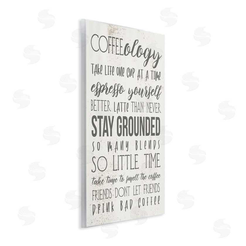 Stupell Studio | Coffee-Ology Motivational Puns Kitchen Humor