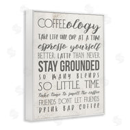 Stupell Studio | Coffee-Ology Motivational Puns Kitchen Humor