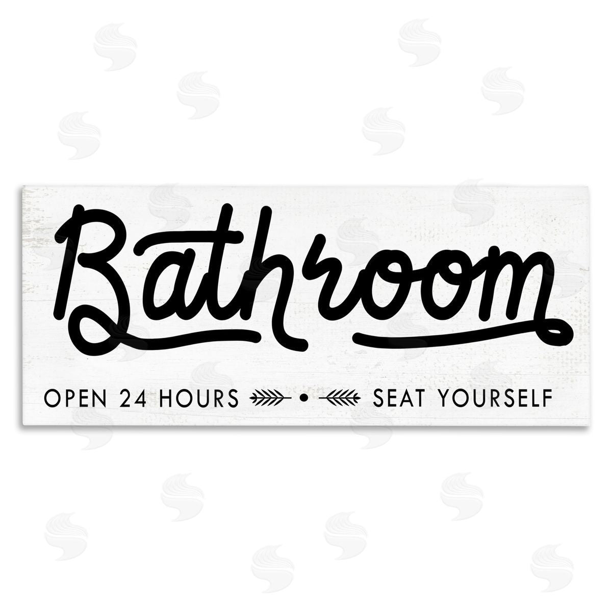 Seat Yourself Bathroom Sign Canvas Wall Art, Home Decor by Stupell Studio