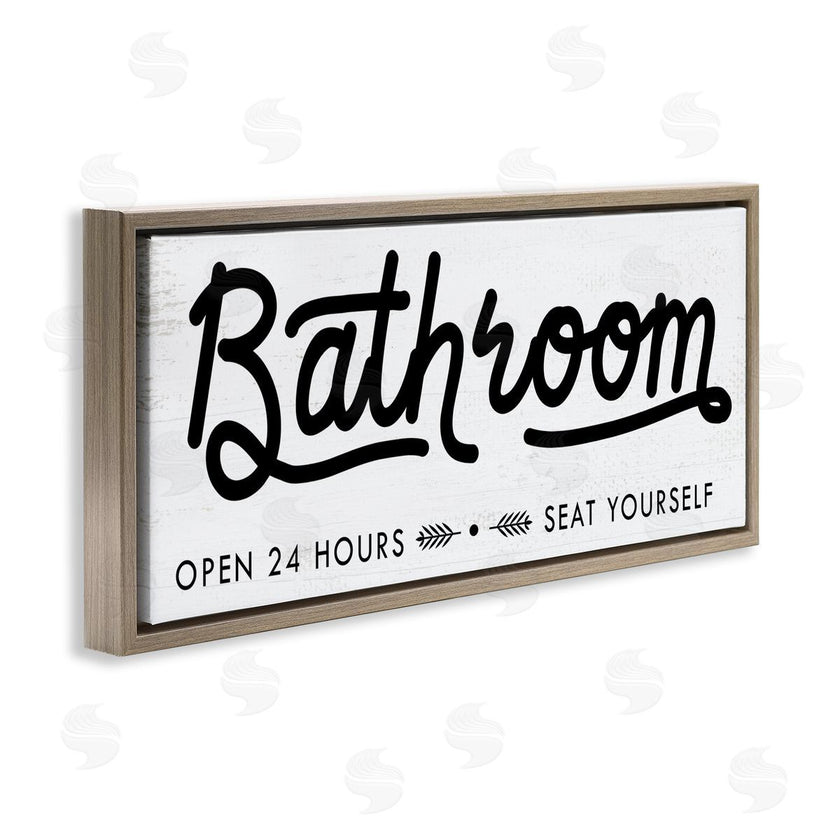 Stupell Studio | Seat Yourself Bathroom Sign