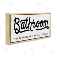 Stupell Studio | Seat Yourself Bathroom Sign