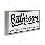 Stupell Studio | Seat Yourself Bathroom Sign