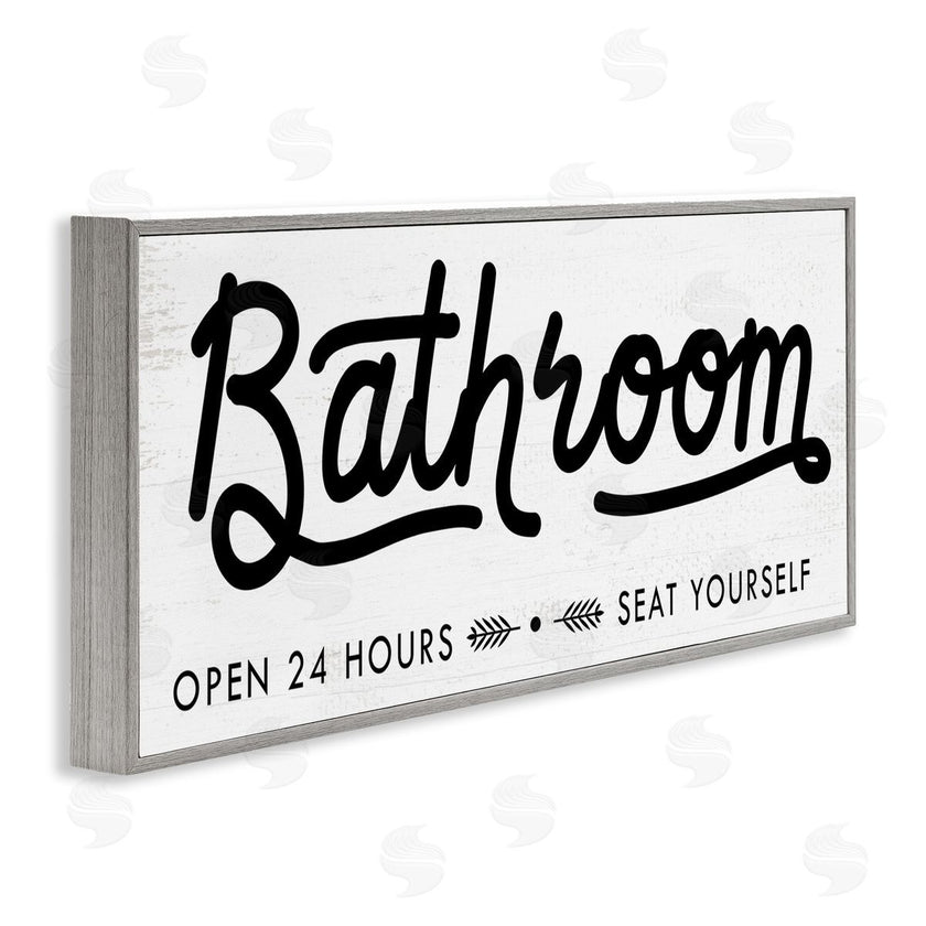 Stupell Studio | Seat Yourself Bathroom Sign