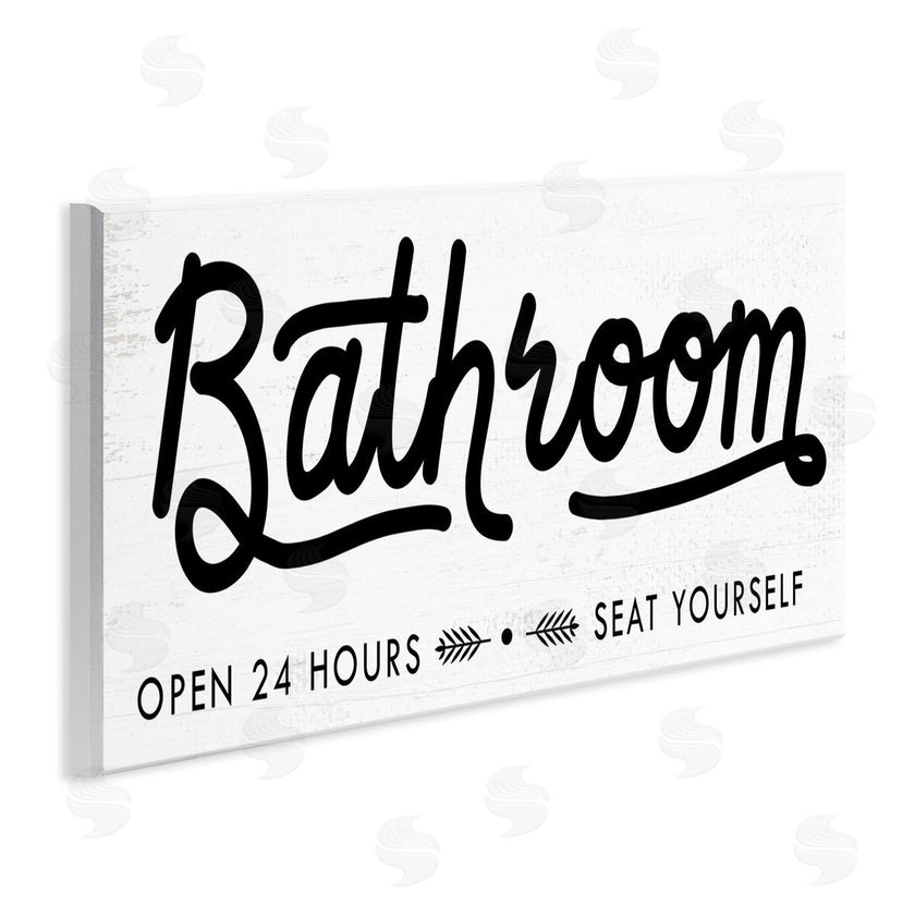 Stupell Studio | Seat Yourself Bathroom Sign