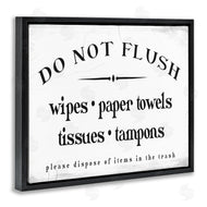 Stupell Studio | Don't Flush Garbage Items Bathroom Sign