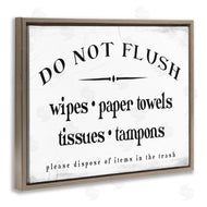 Stupell Studio | Don't Flush Garbage Items Bathroom Sign