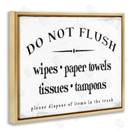 Stupell Studio | Don't Flush Garbage Items Bathroom Sign