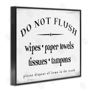 Stupell Studio | Don't Flush Garbage Items Bathroom Sign