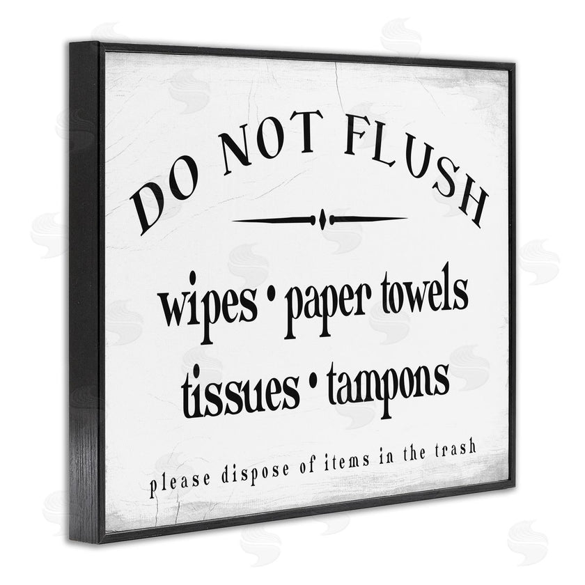 Stupell Studio | Don't Flush Garbage Items Bathroom Sign
