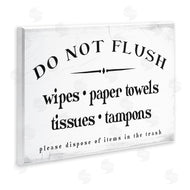 Stupell Studio | Don't Flush Garbage Items Bathroom Sign