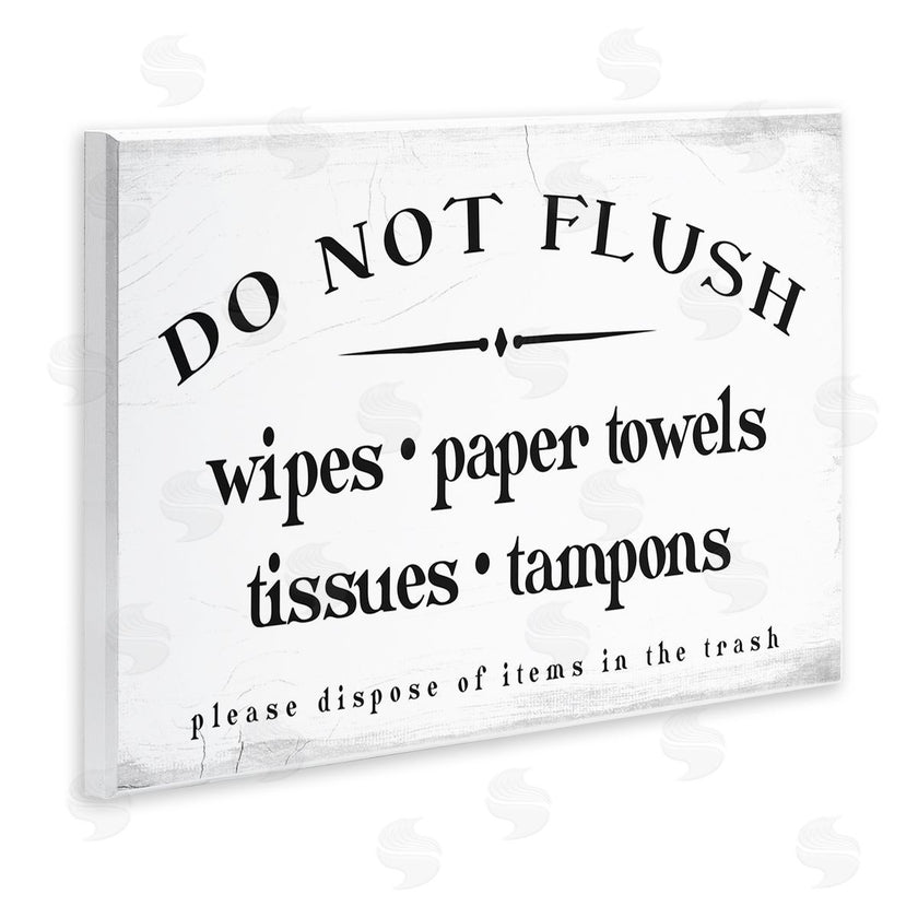 Stupell Studio | Don't Flush Garbage Items Bathroom Sign