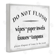 Stupell Studio | Don't Flush Garbage Items Bathroom Sign