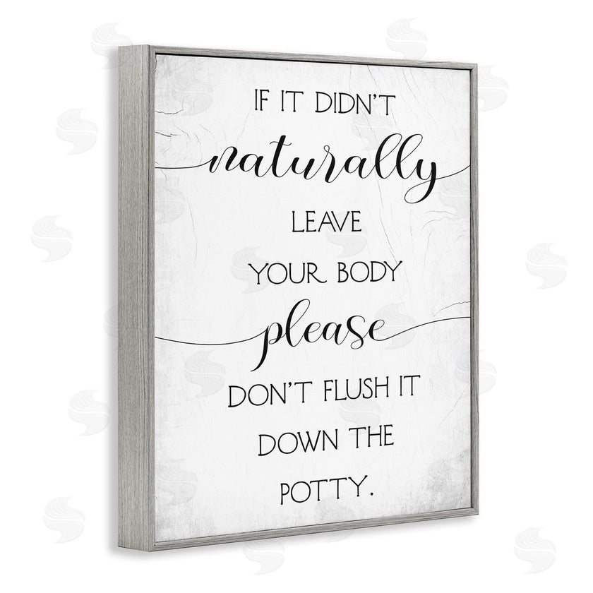 Stupell Studio | Don't Flush Down Potty Quote