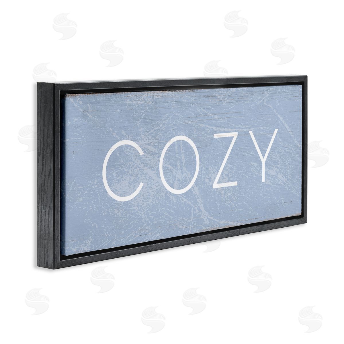 Cozy Charming Distressed Phrase Black Floating Frame Canvas Wall Art, Home Decor by Stupell Studio