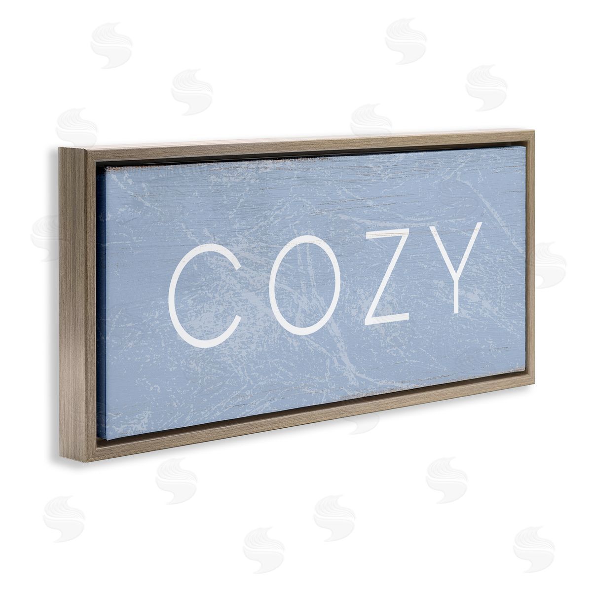 Cozy Charming Distressed Phrase Brown Floating Frame Canvas Wall Art, Home Decor by Stupell Studio