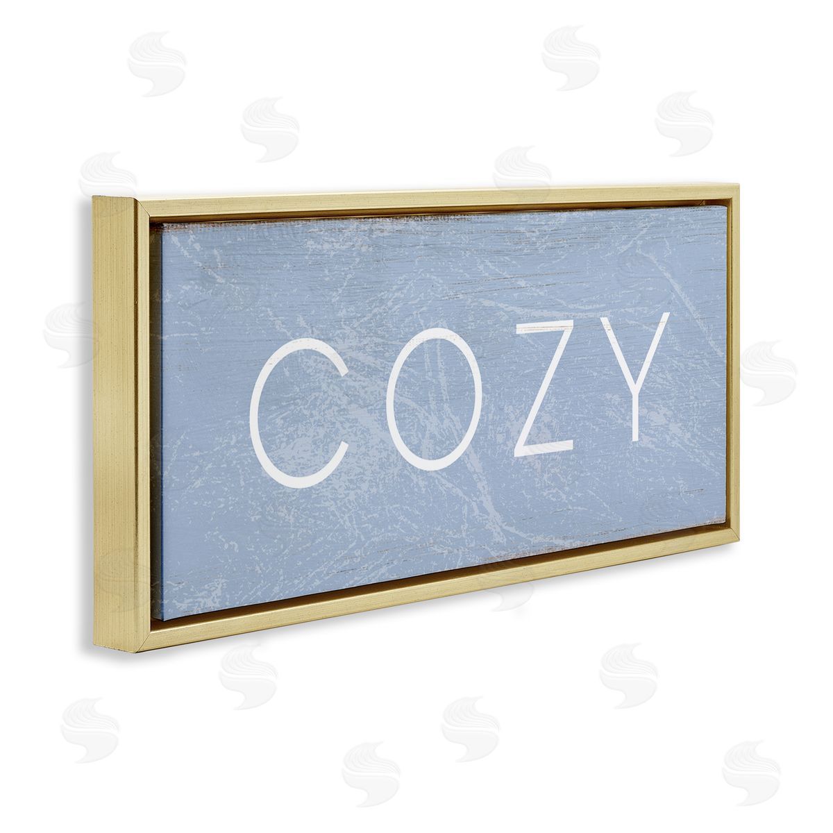 Cozy Charming Distressed Phrase Gold Floating Frame Canvas Wall Art, Home Decor by Stupell Studio