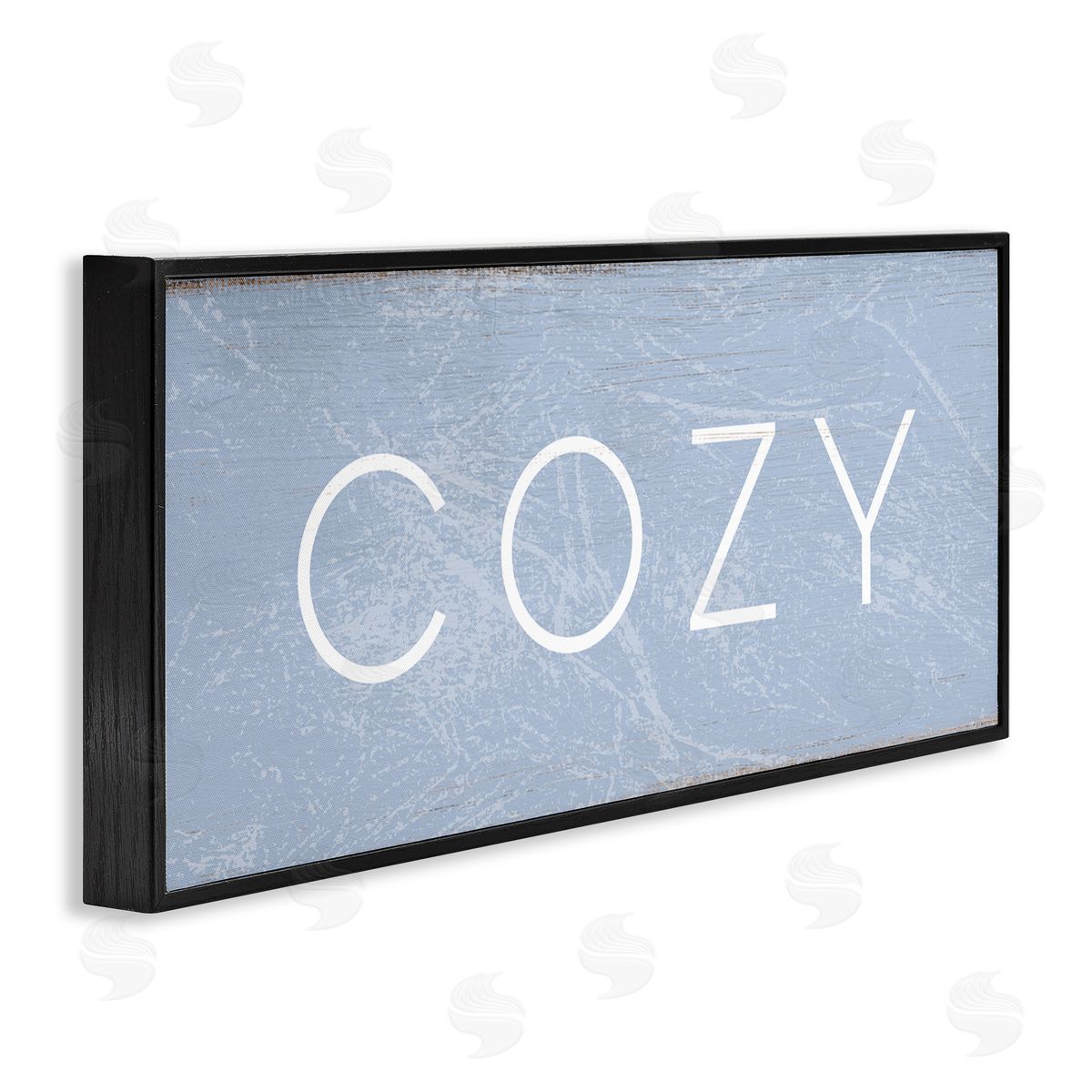 Cozy Charming Distressed Phrase Black Frame Print Wall Art, Home Decor by Stupell Studio