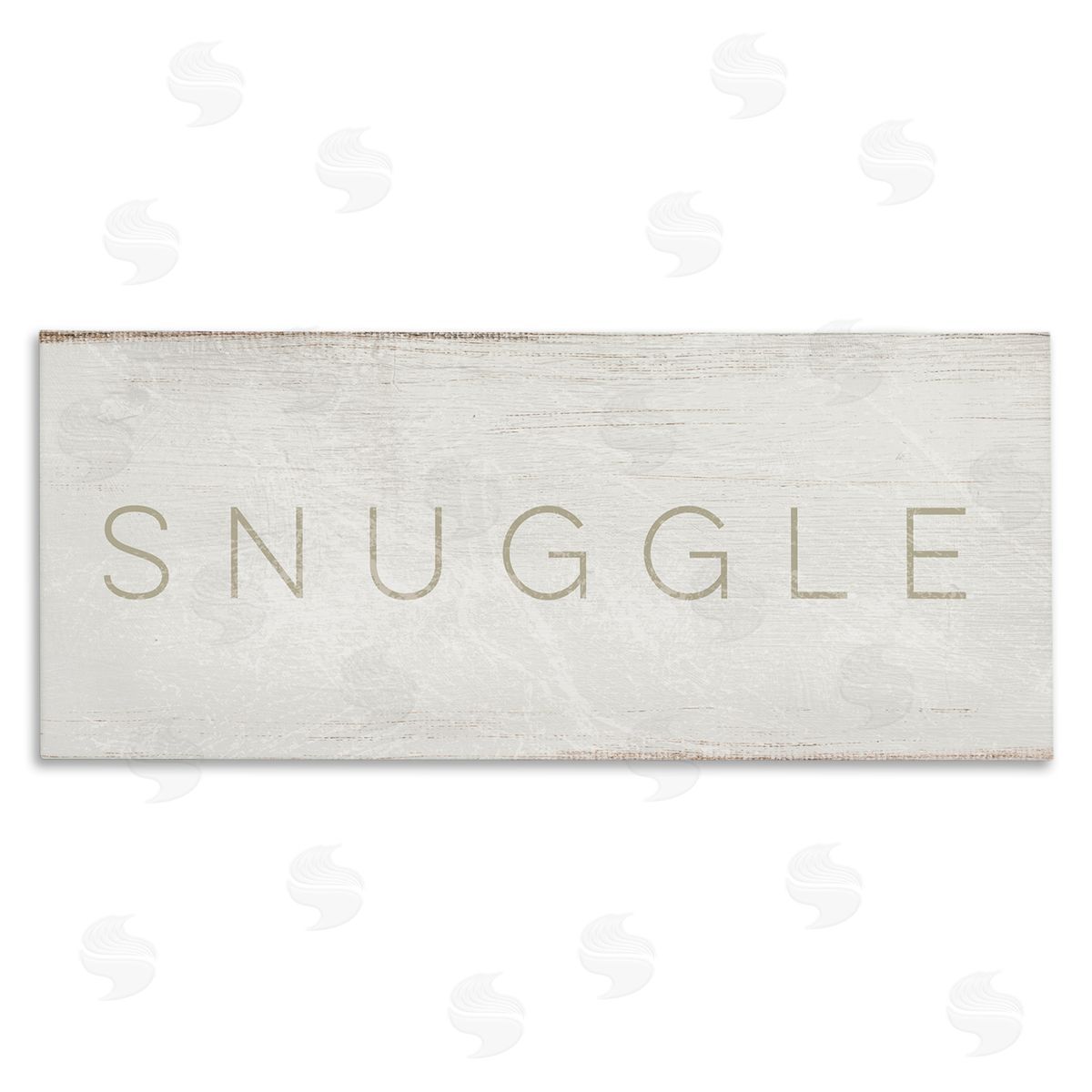 Stupell Studio Snuggle Text Minimal Distressed Paint Canvas Wall Art
