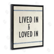 Stupell Studio | Lived In Loved In Blue Bistro Stripe