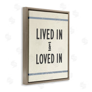 Stupell Studio | Lived In Loved In Blue Bistro Stripe