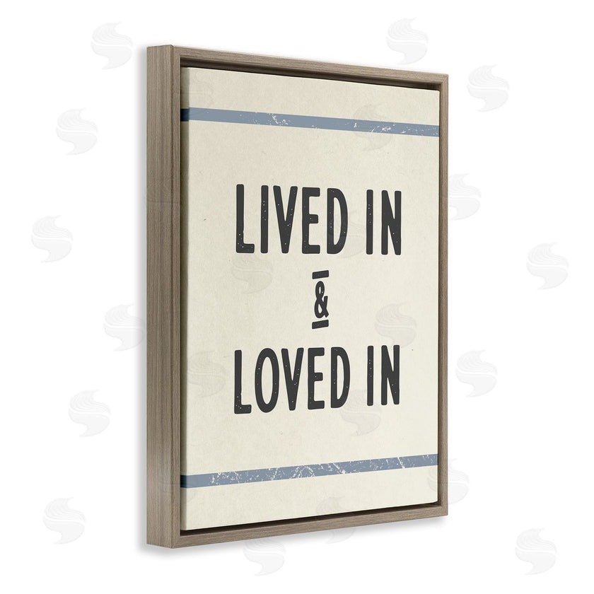 Stupell Studio | Lived In Loved In Blue Bistro Stripe