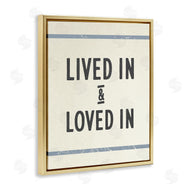 Stupell Studio | Lived In Loved In Blue Bistro Stripe